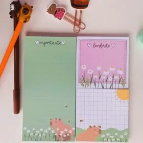 Bloco de Anotações Capivara 3 Pçs