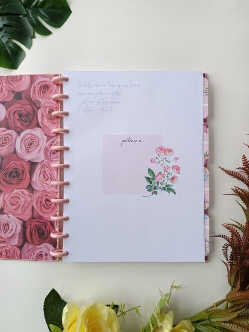 Caderno de Disco Universitário Flor de Rosa - Image 2