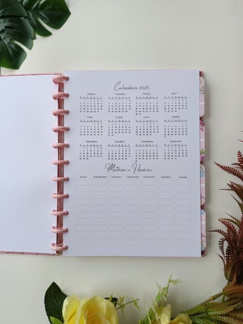 Caderno de Disco Universitário Flor de Rosa - Image 3