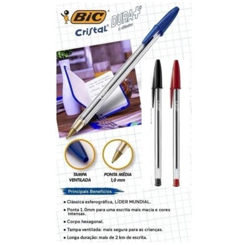 características caneta bic dura mais