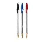 KIT Caneta Bic Cristal Ponta Média Dura Mais Ponta 1.0mm