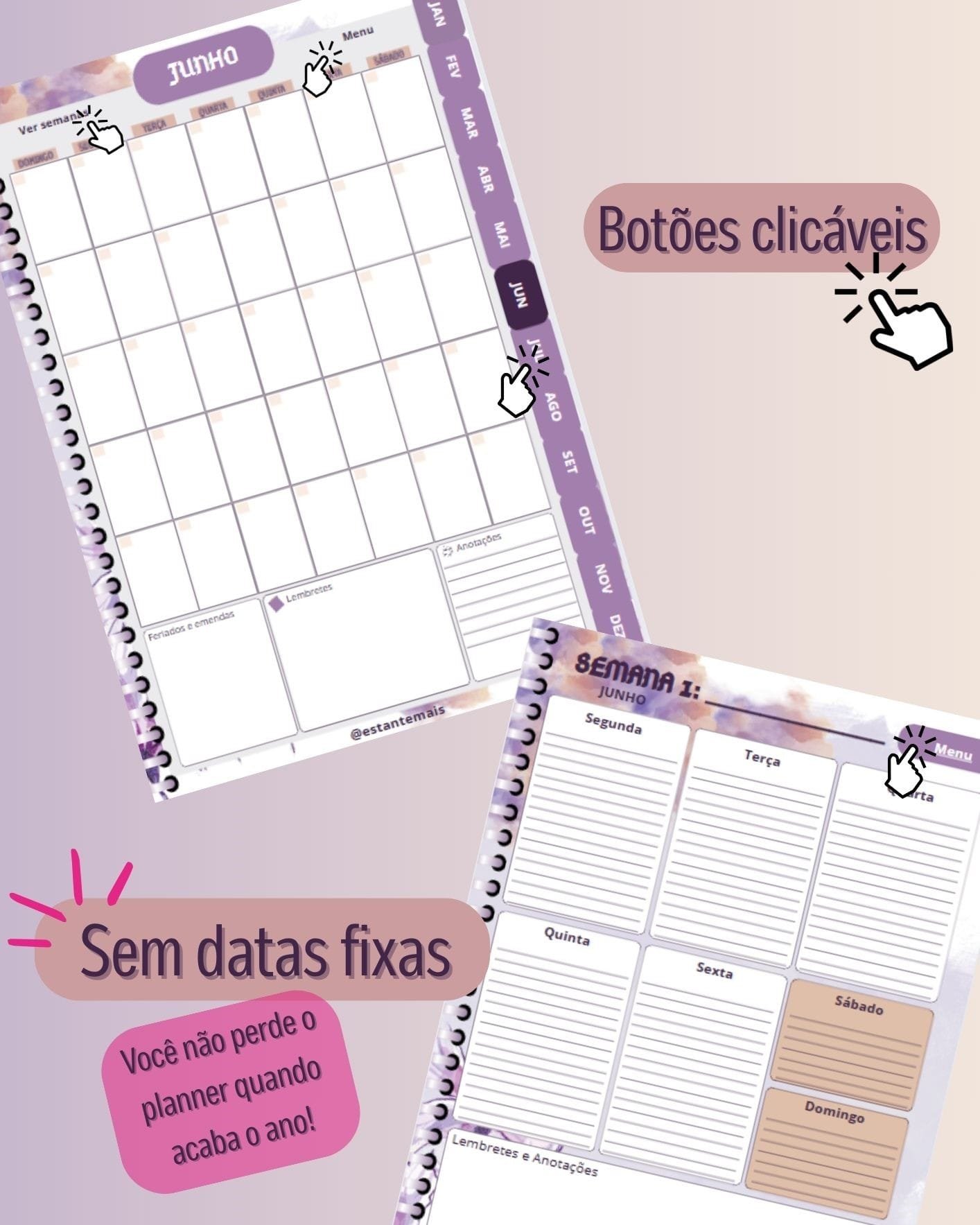 Planner Digital para Professores – Tema Floral - Image 3